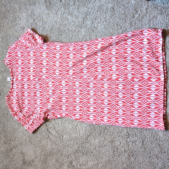 Old Navy patterned red and white sheath dress size large - Picture 2 of 4